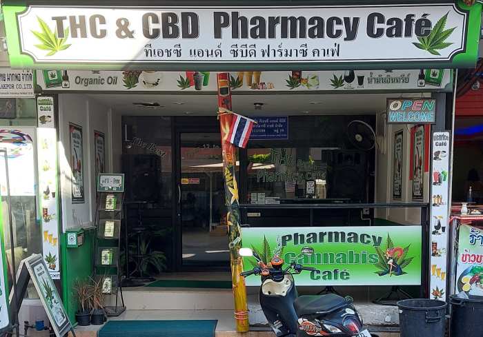 Amsterdam style cannabis cafe on Soi Buakhao in Pattaya, Thailand