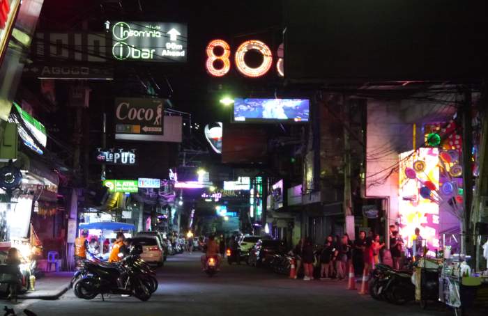 Walking Street, Pattaya by night 