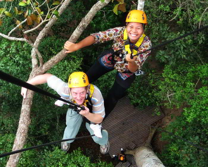 Flight of The Gibbon zip-line adventure in Pattaya, Thailand