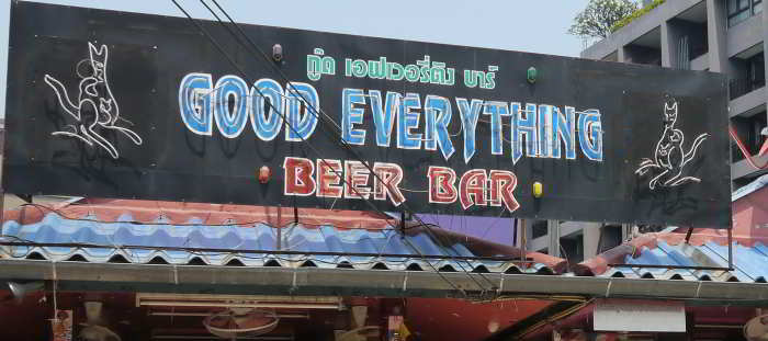 bar sign Pattaya Thailand