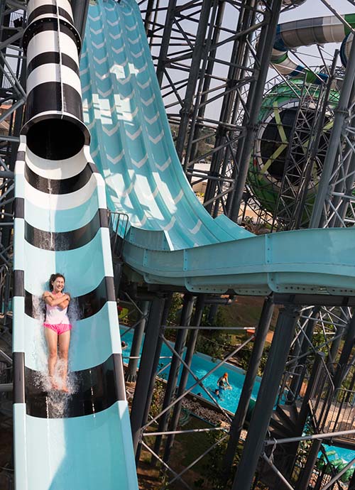 One of the thrill rides at Cartoon Network Amazone Water Park