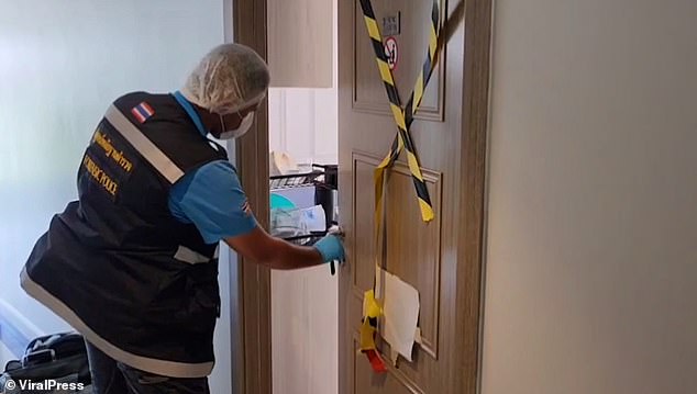 Police Lieutenant Colonel Kanisorn Apisop, superintendent in the Jomtien district of the city, said forensics officers were taking fingerprints from the room