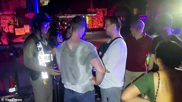 The beating took place in the city's Soi Buakhao neighbourhood, a notorious party hot-spot