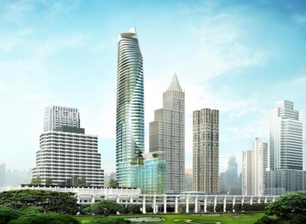 Magnolia's Ratchadamri Boulevard, a 60-storey tower, is located on a leasehold 6.5-rai plot on Ratchadamri Road, near Ratchaprasong Intersection, comprising 316 residential units and 171 hotel rooms worth a combined 11 billion baht.