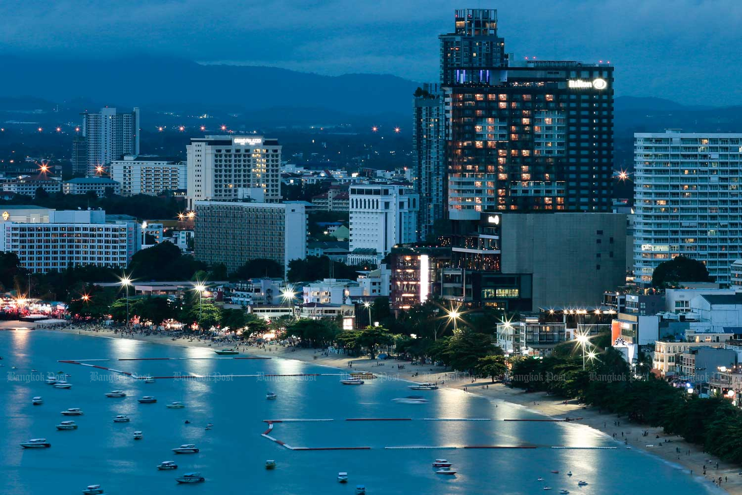 Pattaya prepares to reopen the resort city for foreign tourists. (Bangkok Post photo)